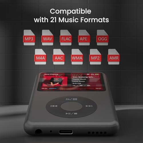 Innioasis Y1 128G Bluetooth MP3 Player Portable Black R3387