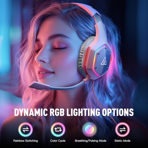 EKSA E1000 Gaming Headset with Noise Canceling Mic, 7.1 Surround Sound, Blue A702814