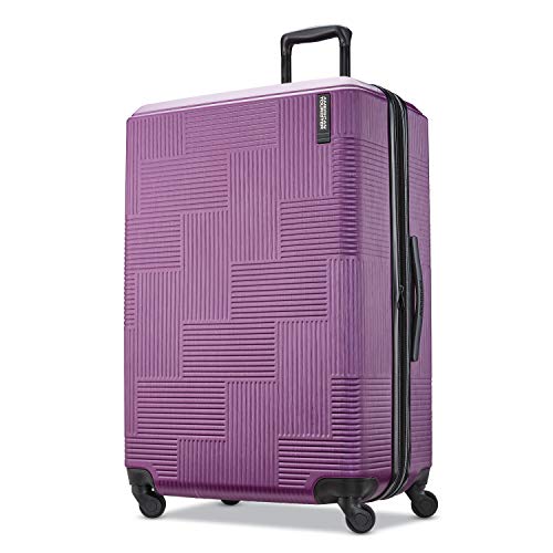 American Tourister Stratum XLT Expandable Hardside Luggage with Spinner Wheels, Jet Black, Carry-On 21-Inch E7418