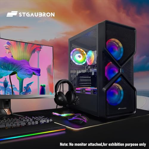 STGAubron Gaming PC Desktop, GeForce RTX 2060 Super, Intel Core i7, 16G DDR4, 1T SSD, Windows 11 Z1287