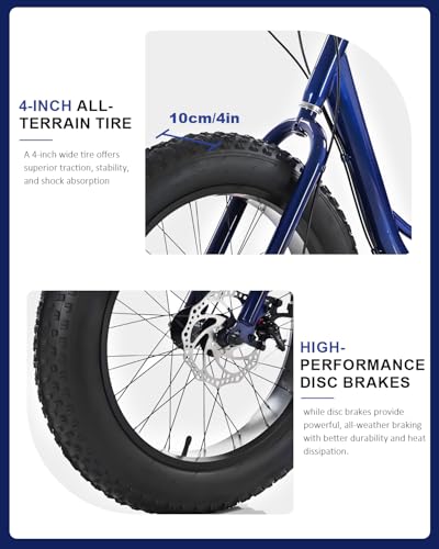 StableRide Fat Tire Adult Tricycle for Seniors, 7-Speed, Dual Disc Brakes Y2603