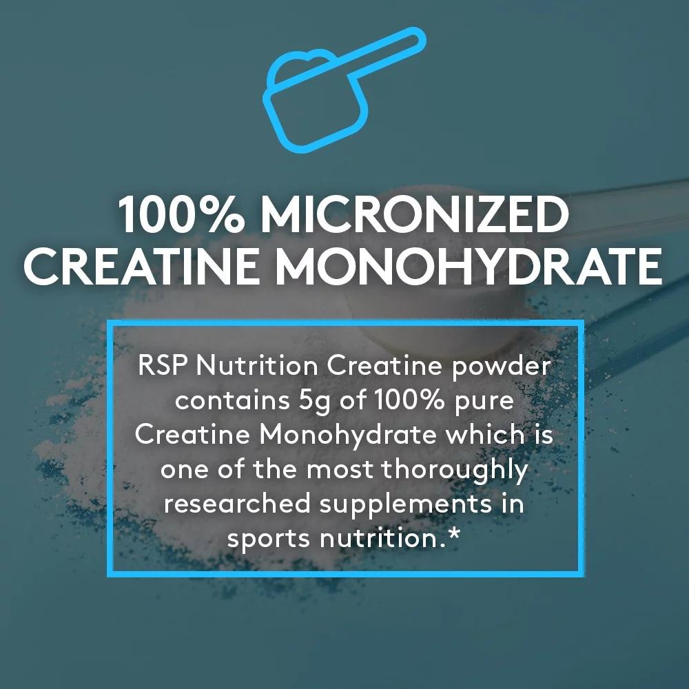 RSP Creatine Monohydrate Powder, Unflavored, 60 Servings Q88616