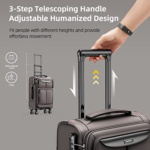 SHOWKOO Luggage Sets 3 Piece Softside Expandable Suitcase with Spinner Wheels TSA Lock K987