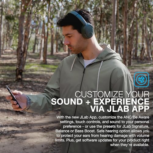 JLab JBuds Lux ANC Wireless Headphones, Sage, Over-Ear Bluetooth M35854