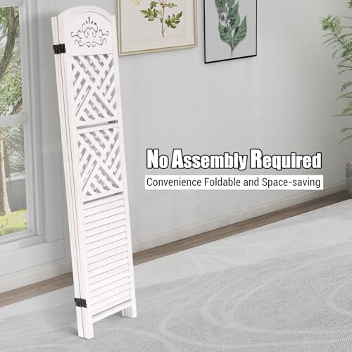 Japanese Shoji Room Divider 6 Panel Folding Wooden Screen 5.6FT I82869