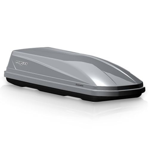 Perflex Exclusive Rooftop Cargo Box Carrier Large 17.7 cu ft, Dual Side Opening, White L7207