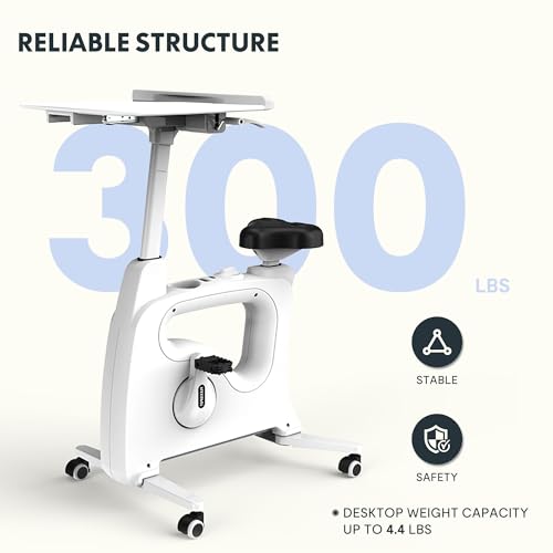FLEXISPOT V9 3-in-1 Exercise Bike, Under Desk Bike, Indoor Cycling, 350LBS Capacity, White X192