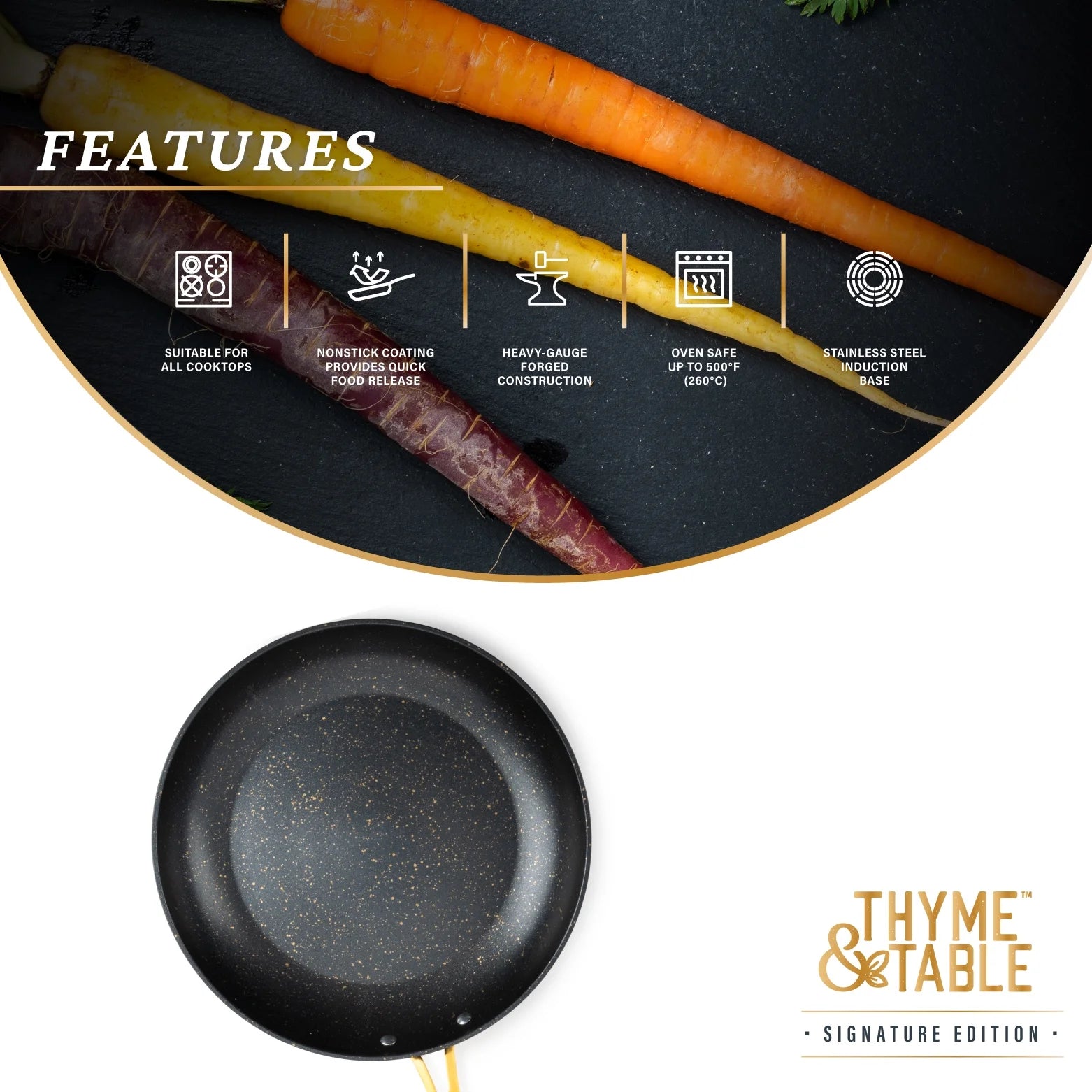 Thyme & Table Non-Stick 12" Signature Fry Pan K334