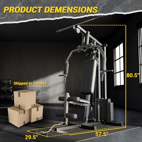 Home Gym Machine with 100LBS Weight Stack, Full Body Workout Station P32533