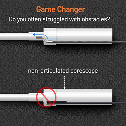 10FT Articulating Borescope Inspection Camera with Two-Way Steering V549