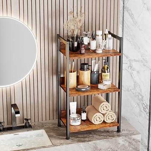 Furologee 5 Tier Bookshelf with Drawer, Industrial Tall Narrow Bookcase, Black T883828