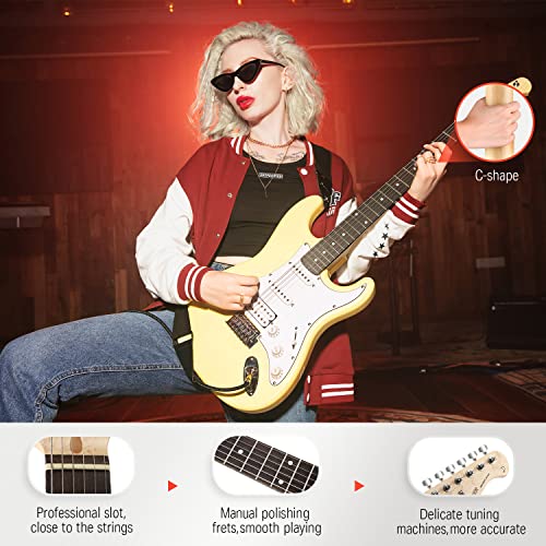 Donner DST-100B 39 Inch Electric Guitar Beginner Kit with Amplifier and Accessories W342