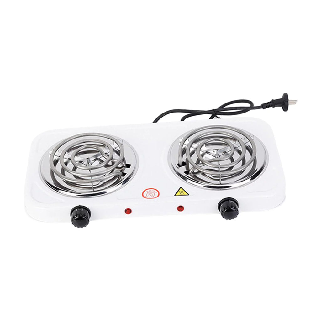 Double Burner Cooktop Compact Electric with Power Indicator Lights P551