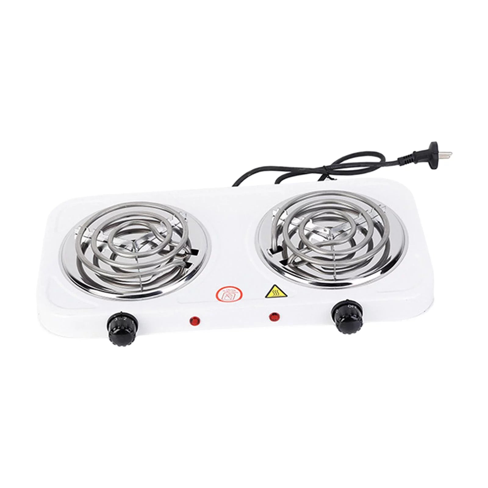 Double Burner Cooktop Compact Electric with Power Indicator Lights P551