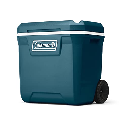 Coleman Classic Series Insulated Rolling Cooler, 65-Quart, Leak-Resistant F832
