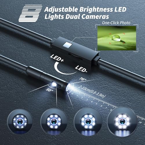 Endoscope Camera with Light, 1920P HD Borescope for iOS and Android, 16.4ft I603270
