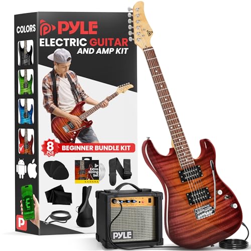 Pyle Electric Guitar Kit with Amp, 39" Blue M5028