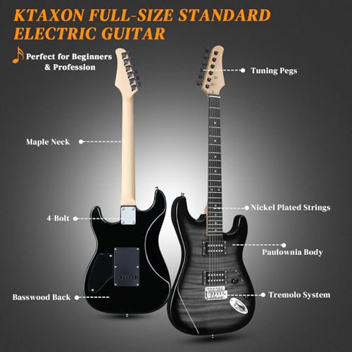 Ktaxon 39 Inch Electric Guitar Kit with 20W Amp, Bag, Strap, Cable, Accessories W1993