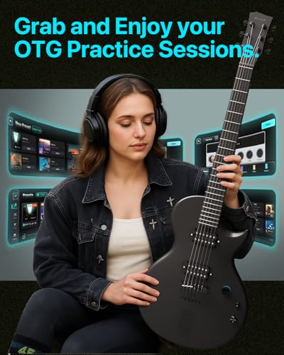 Enya Electric Guitar Inspire 39" Carbon Fiber with Wireless Speaker and Gig Bag Y562682