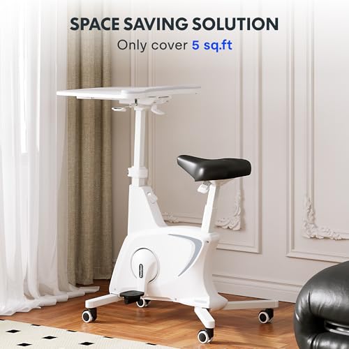 FLEXISPOT V9 3-in-1 Exercise Bike, Under Desk Bike, Indoor Cycling, 350LBS Capacity, White X192