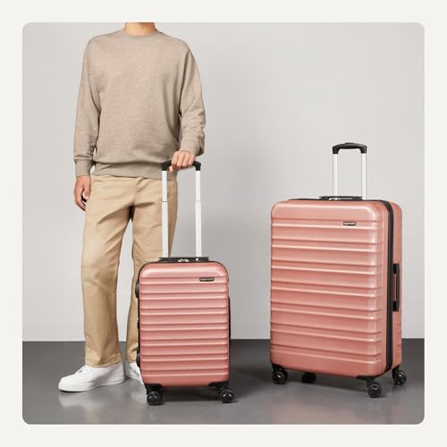 Amazon Basics 21" Hardside Carry-On Luggage with Wheels, Expandable, Black L489