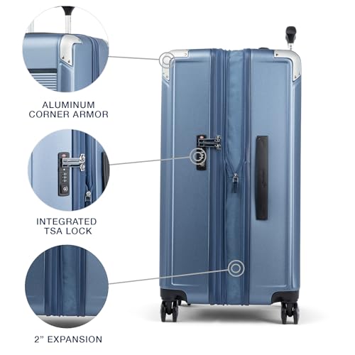 Travelpro Platinum Elite Hardside Expandable Carry-On Luggage, 8 Wheel Spinner, TSA Lock, 20-Inch X826544