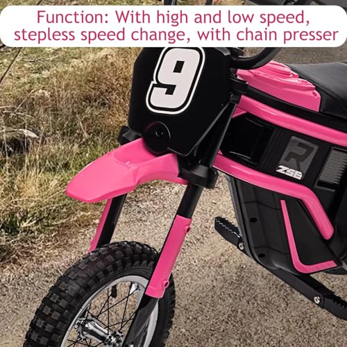 24V 350W Kids Electric Dirt Bike, 3-Speed, Off-Road Ride-On Motorcycle S465