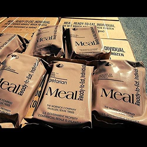 MRE meals military 2024 2025 inspection date 3 pack 1250 cals camping hiking survival N894