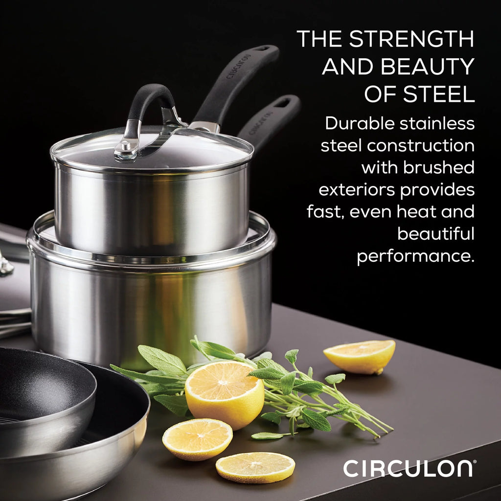 Circulon SteelShield 10.25 inch Stainless Steel Skillet Q188546