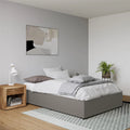 DHP Maven Platform Bed with Storage, King, Gray Linen