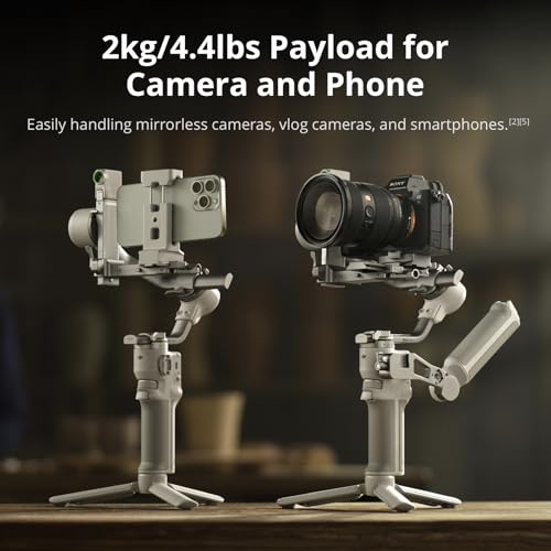 DJI RS 4 Mini Gimbal Stabilizer for Cameras, Auto Axis Locks, 2kg Payload Q46442