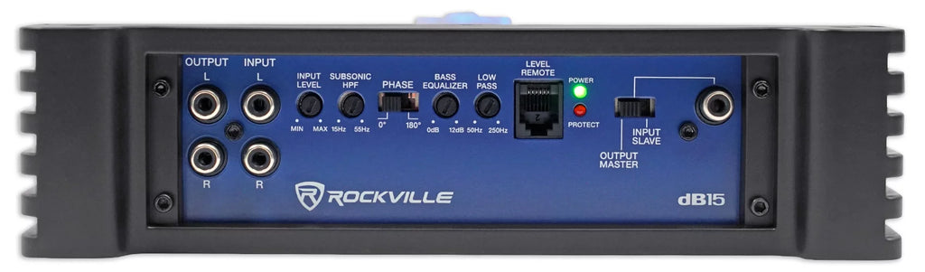 Rockville dB15 6000W Peak Mono 2 Ohm Amplifier with Amp Kit P955