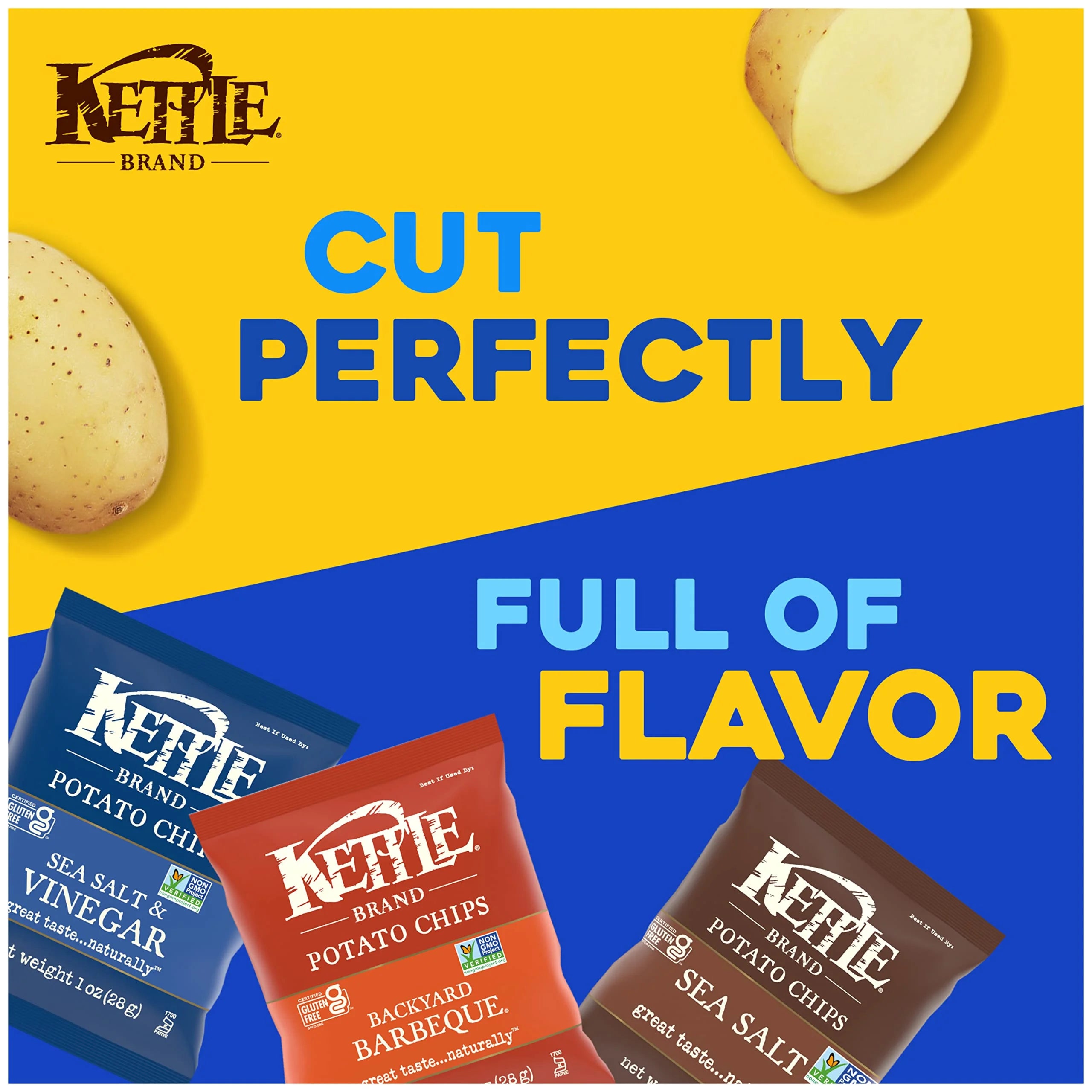 Kettle Brand Potato Chips Variety Pack, 1 Oz, 20 Ct T78519