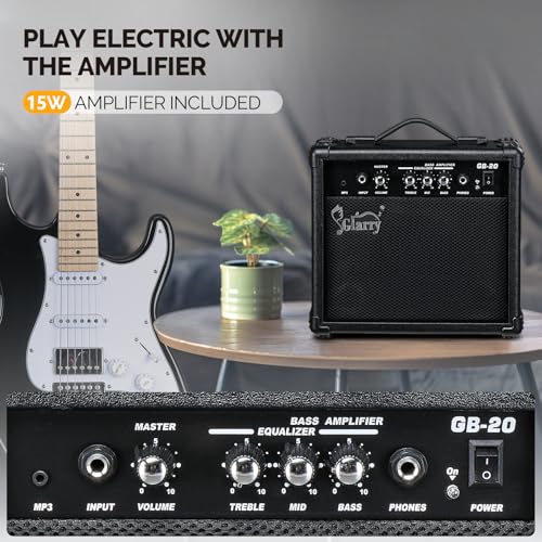 GLARRY Electric Guitar 39" Full Size with HSS Pickup, 20W Amp and Accessories Pack F820042