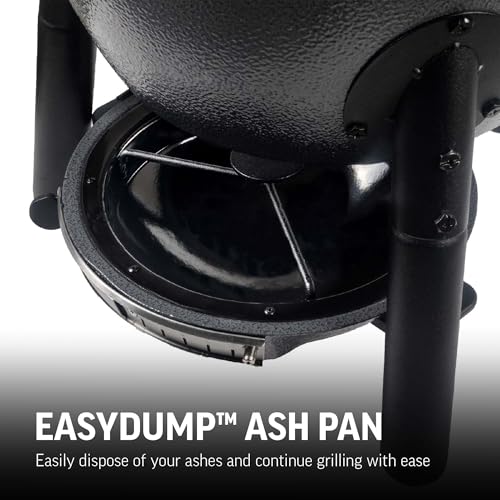 Char-Griller AKORN Jr. Portable Kamado Charcoal Grill and Smoker with Cast Iron Grates U287745