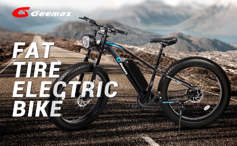 Geemax Electric Bike for Adults, 26" x 4.0 Fat Tire, 1000W, 48V 15.6Ah G352