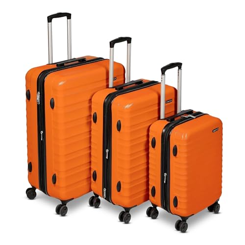 Amazon Basics 21" Hardside Carry-On Luggage with Wheels, Expandable, Black L489