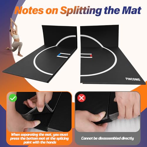 10' x 10' Black Wrestling Mat for BJJ MMA Training C811557
