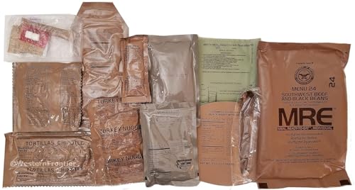 U.S. MRE Meals Ready to Eat Variety Pack of 24 with Flameless Heater A66246