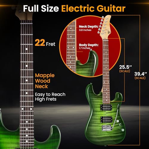 Pyle Electric Guitar Kit with Amp, 39" Blue M5028