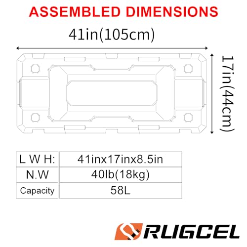 RUGCEL 98L Waterproof Overland Car Roof Storage Box Y332766