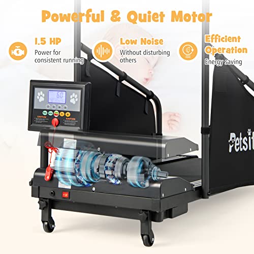 PETSITE Dog Treadmill for Small & Medium Dogs with LCD Display, 220 LBS N612