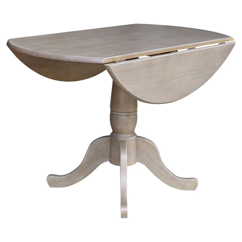 42" Round Dual Drop Leaf Pedestal Table Q199208