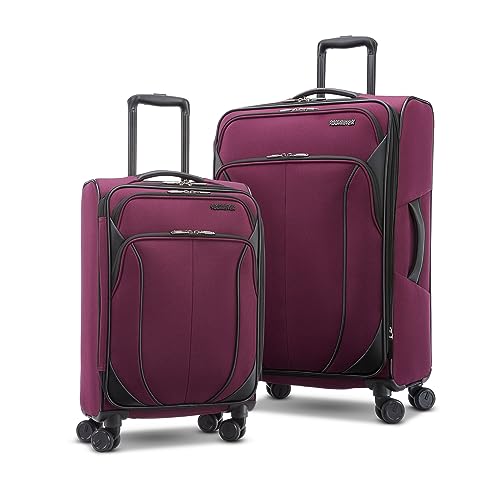 American Tourister 4 KIX 2.0 Expandable Softside Luggage with Spinner Wheels, 20, Classic Blue W994960