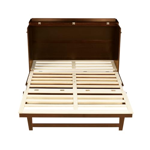 Queen Murphy Bed with Desk and Removable Shelves, USB Port, White H566492