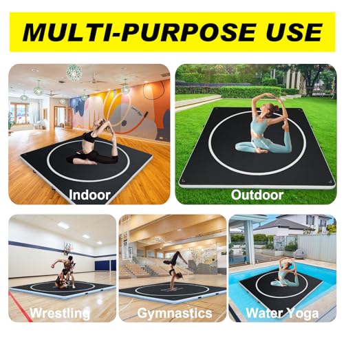 Inflatable Wrestling Mat for Adults & Kids with Air Pump, Portable MMA Training Mat Z465