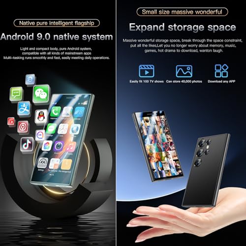 S23Pro 4G Mini Smartphone 3.0 Inch Unlocked Cell Phone Dual SIM (Black 2GB+16GB) B48638