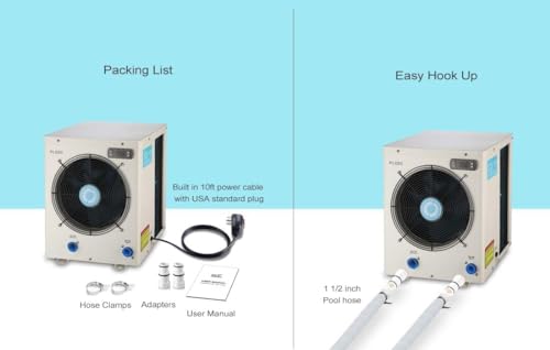 Above Ground Pool Heater 15826BTU Electric Heat Pump for Swimming Pools up to 4000 Gallons Z6570