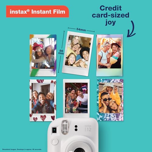 Fujifilm Instax Mini 12 Instant Camera Pastel Blue with 40 Sheets Film Bundle R3418