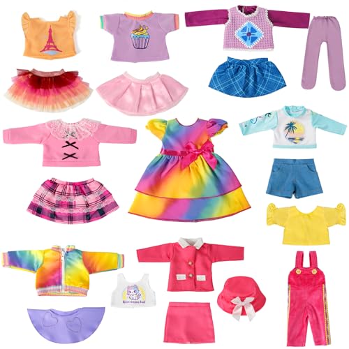 American 18 Inch Doll Clothes and Accessories 9 Sets Princess Fashion Bundle N34858